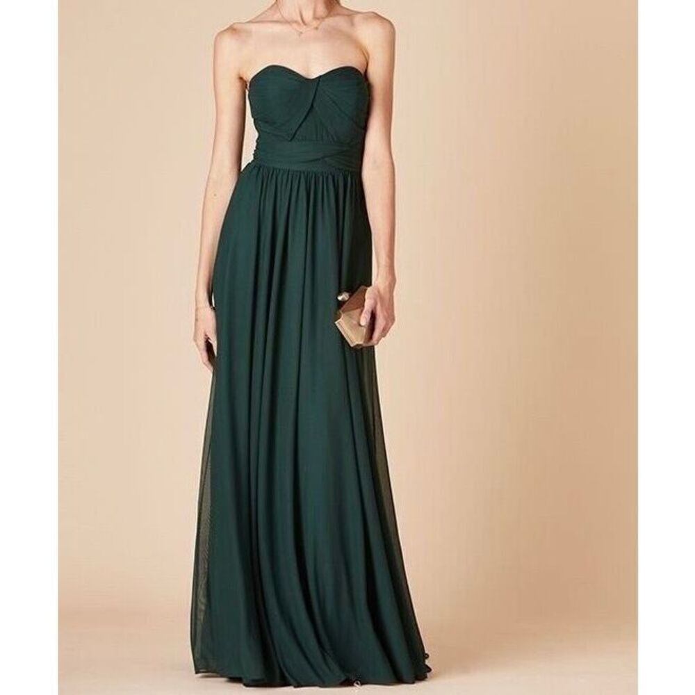 Birdy Grey Strapless Maxi Dress in Emerald Green
